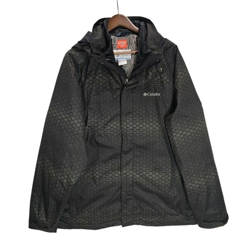 Columbia Thermal Coil Interchange Jacket Men XL Black Olive Green 3 in 1 Winter